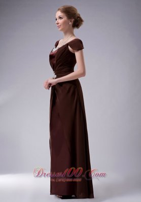 Brown Square Mother Of The Groom Dresses Chiffon