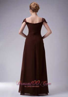 Brown Square Mother Of The Groom Dresses Chiffon