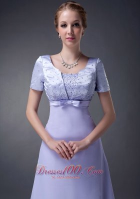 Lilac Column V-neck Mother Of The Bride Dress