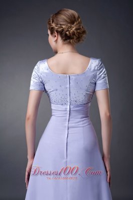 Lilac Column V-neck Mother Of The Bride Dress