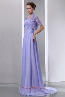 Lalic Ruched Sweep Train Mothers Dresses For Weddings