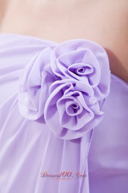 Handmade Flower lovely Mom's Dress Lilac Strapless