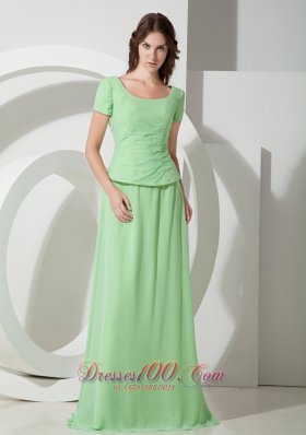 Spring Green With Short Sleeves Mother Of Bride Dress