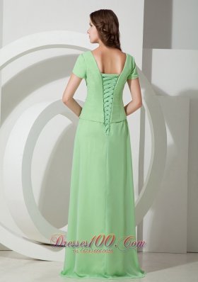 Spring Green With Short Sleeves Mother Of Bride Dress