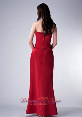 Red Sweetheart Mothers Dress With Beading