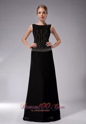 Scoop Neck Mother In Law Dress Black Special 2013