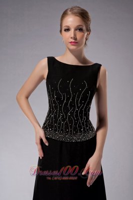 Scoop Neck Mother In Law Dress Black Special 2013