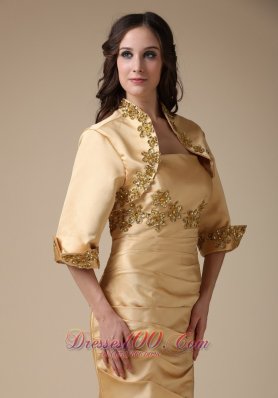 Mermaid Gold Mother Of Bride Dress With Jacket