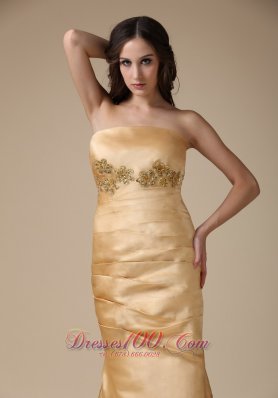 Mermaid Gold Mother Of Bride Dress With Jacket