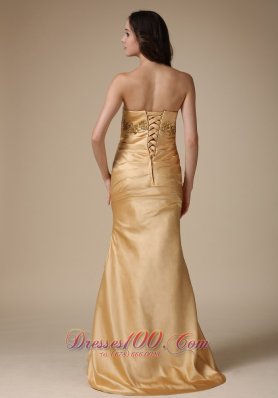 Mermaid Gold Mother Of Bride Dress With Jacket