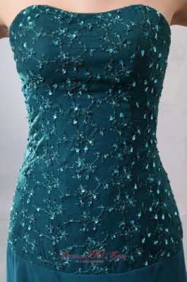 Layered Teal Chiffon Prom Dress With Jacket