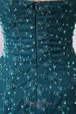 Layered Teal Chiffon Prom Dress With Jacket