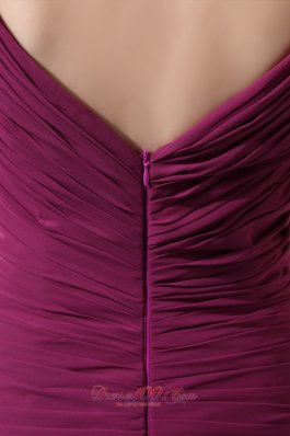 Prom Dress With Cap Sleeves Burgundy Layered Chiffon