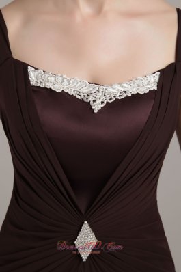 Square Neck Appliques Straps Mother Of The Bride Dress