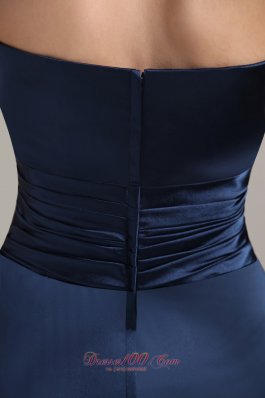 Navy Blue Halter Waistband Mother of the Bride Dress