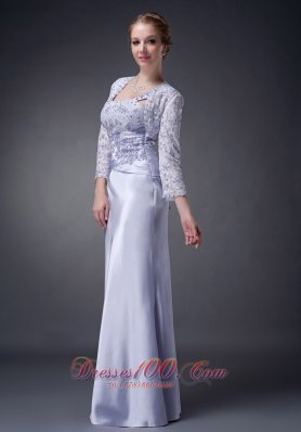 Appliques Lilac Straps Mother Of The Bride Dress