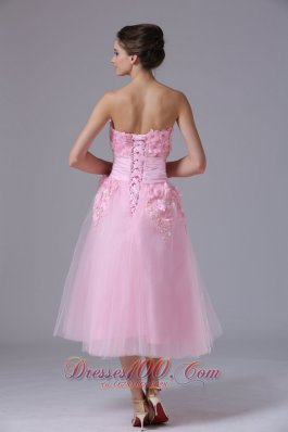 Discount Pink Handle-Made Flower Wedding Dress