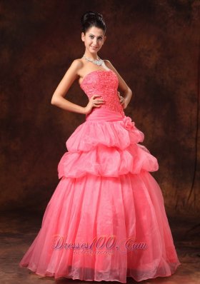 Pick-ups Prom Formal dressTiered Ruffles Beading