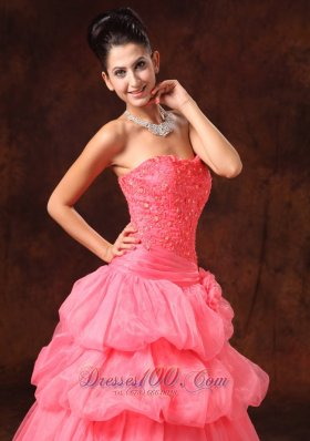 Pick-ups Prom Formal dressTiered Ruffles Beading