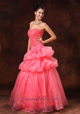 Pick-ups Prom Formal dressTiered Ruffles Beading