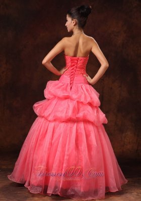 Pick-ups Prom Formal dressTiered Ruffles Beading