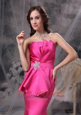 Bowknot Mermaid Brush Train Prom Evening Dress