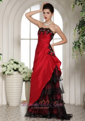  Evening Dress on Wine Red And Black Applique Prom Holiday Dress   Us 165 88