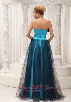 Feather Beaded Tulle and Taffeta Prom / Pageant Dress