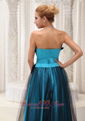 Feather Beaded Tulle and Taffeta Prom / Pageant Dress