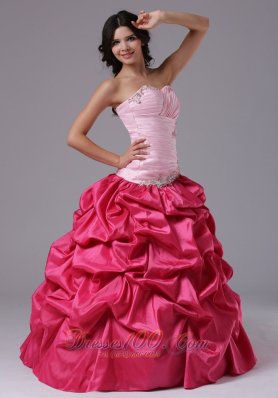 Coral and Rose Pink Ruffles Dress For Military Ball Gowns