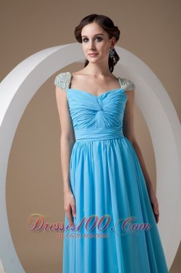 Mother of the Bride Dress Cap Sleeves Brush Train