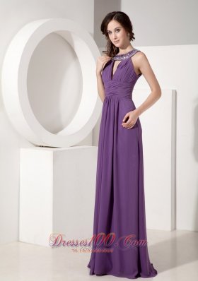 Scoop Neck Evening Dress Ruched Decorated Evening Dress