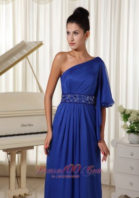 One Shoulder With 1/2-length Sleeve Mother Of The Bride Dress