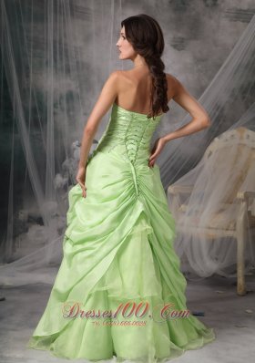 Beading Hand Made Flower Layered Ruffles Prom Gowns