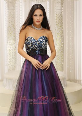 Leopard Tulle Dresses for Quinceanera Colorful Belt