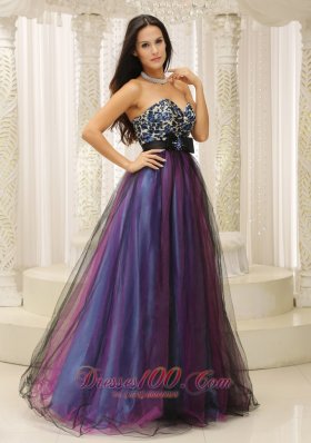 Leopard Tulle Dresses for Quinceanera Colorful Belt