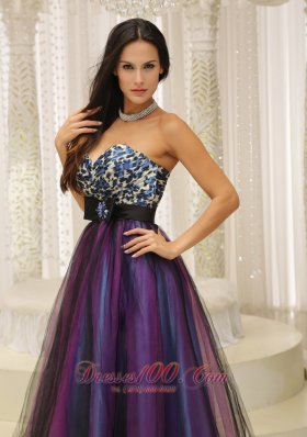 Leopard Tulle Dresses for Quinceanera Colorful Belt