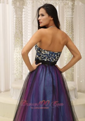 Leopard Tulle Dresses for Quinceanera Colorful Belt