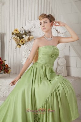 Chapel Train Ruch Prom Dress 2013 Yellow Green