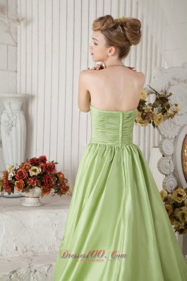 Chapel Train Ruch Prom Dress 2013 Yellow Green