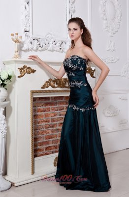 Homecoming Dress Column / Sheath Ruched Appliques Prom Dress