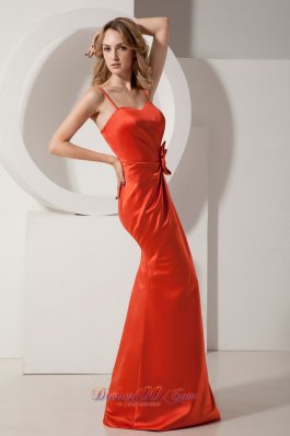 Mermaid Spaghetti Straps Prom Dress Floor-length Satin