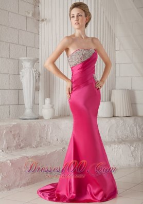 Mermaid Brush Elastic Woven Satin Prom / Pageant Dress