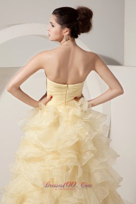 A-line / Princess Prom Gowns tiered Ruffles Ruched