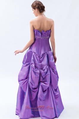 A-line / Princess Prom Dress Taffeta Embroidery Ruffles