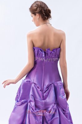 A-line / Princess Prom Dress Taffeta Embroidery Ruffles