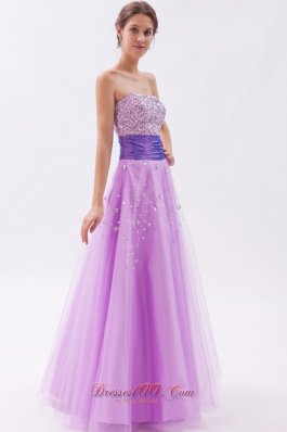 A-line / Princess Prom Dress Beading Decorated Skirt