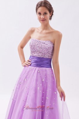 A-line / Princess Prom Dress Beading Decorated Skirt