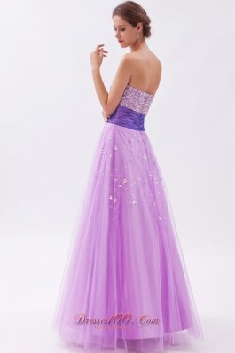 A-line / Princess Prom Dress Beading Decorated Skirt