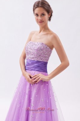 A-line / Princess Prom Dress Beading Decorated Skirt